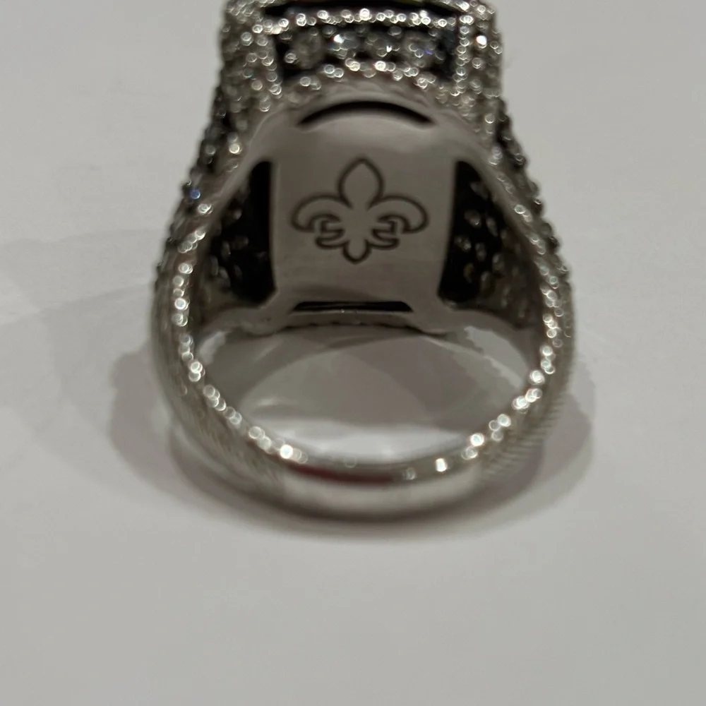 Judith Ripka Elegant Black Onyx and CZ Sterling Ring - Picture 5 of 5